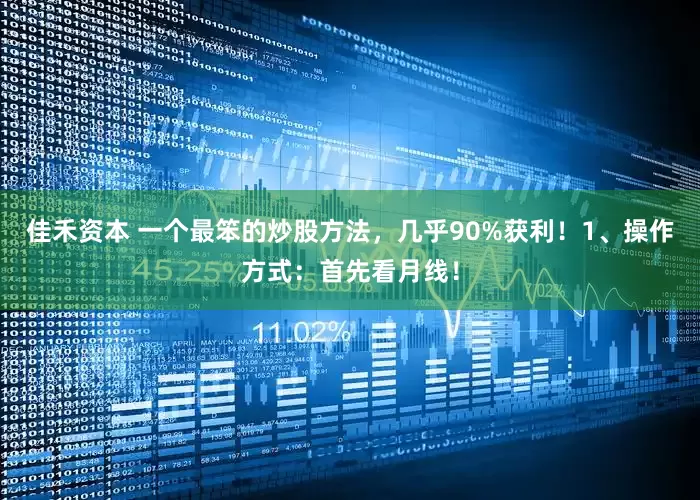 佳禾资本 一个最笨的炒股方法，几乎90%获利！1、操作方式：首先看月线！